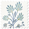 Botanical Velvet, River Blue - Motorised Roman Blind